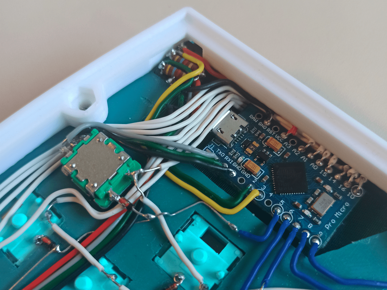 Zoomed In Pro Micro Wiring